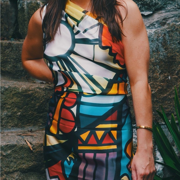 Luxurious small-batch custom satin garment scarf/ dress/ wrap. - Picture 5 of 10